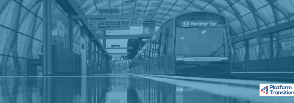 a train arriving in a German train station