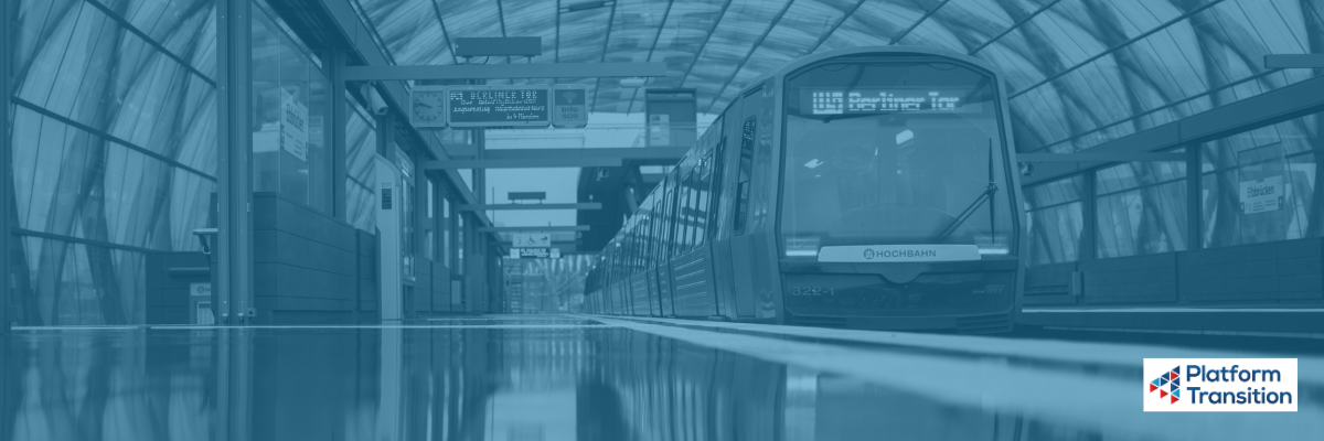 a train arriving in a German train station